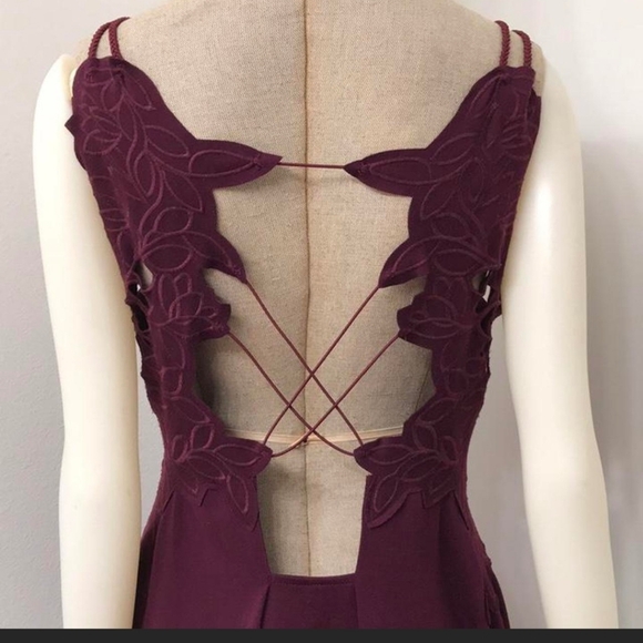 Free People Strappy Back Egg Plant Purple Dress EUC - Picture 5 of 10